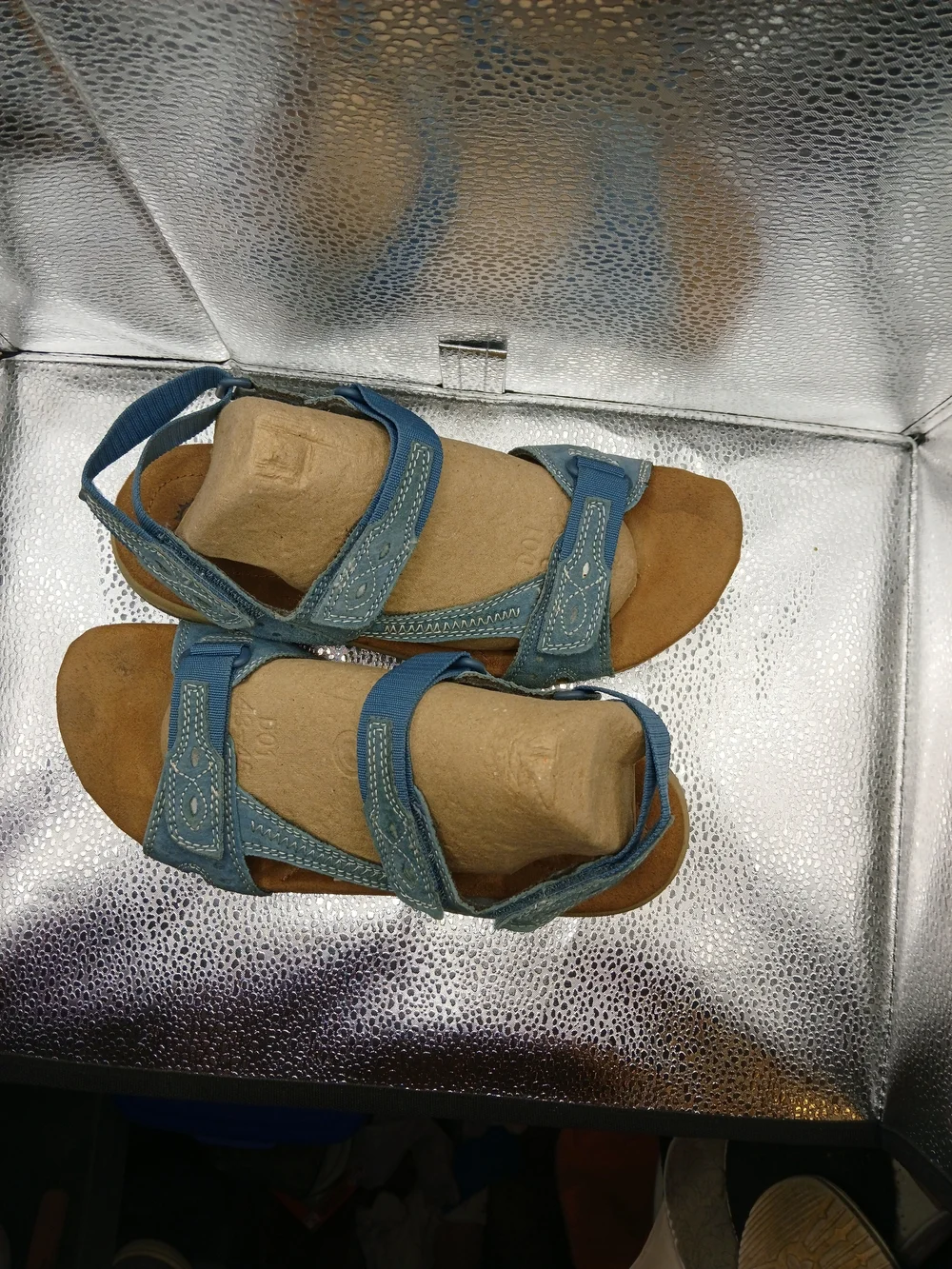 Earth Origins Blue Strappy Sandals Women's Size 7.5
